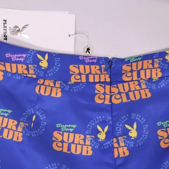 🅽🅴🆆 𝗥𝗔𝗥𝗘 𝐏𝐋𝐀𝐘𝐁𝐎𝐘 bunny blue surfer shorts, women’s size Medium