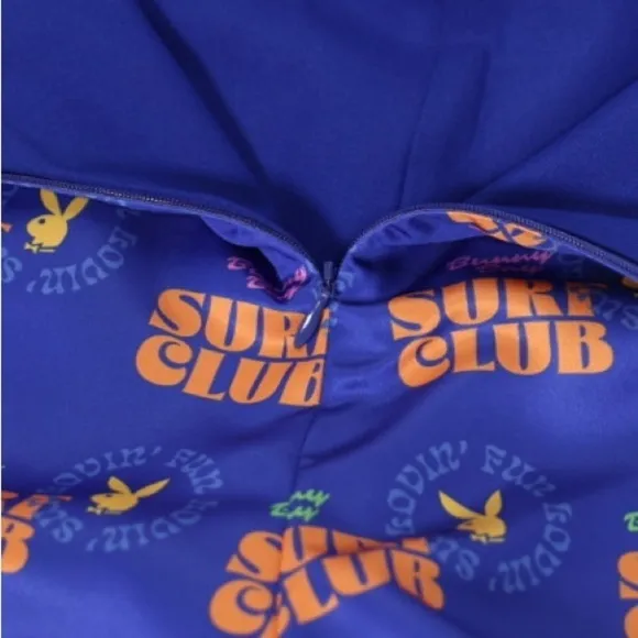 🅽🅴🆆 𝗥𝗔𝗥𝗘 𝐏𝐋𝐀𝐘𝐁𝐎𝐘 bunny blue surfer shorts, women’s size Medium