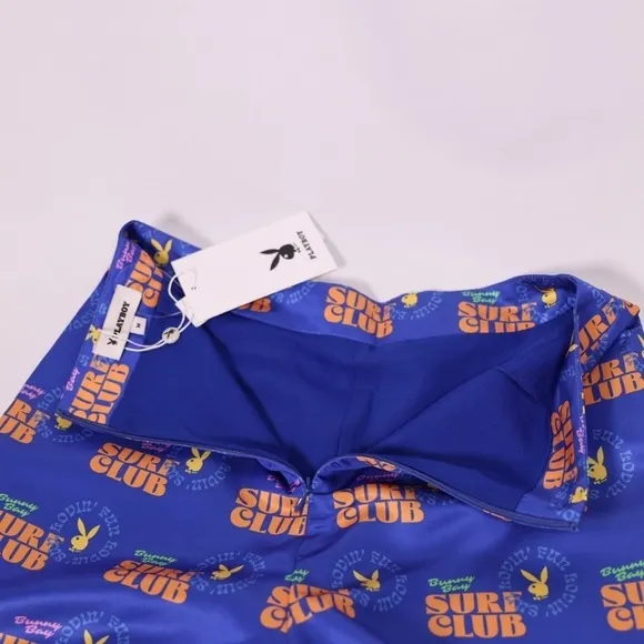 🅽🅴🆆 𝗥𝗔𝗥𝗘 𝐏𝐋𝐀𝐘𝐁𝐎𝐘 bunny blue surfer shorts, women’s size Medium