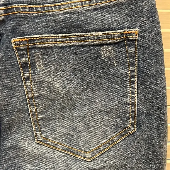 8. Free People Curvy Vintage High Rise Denim Shorts in Lolita Blue