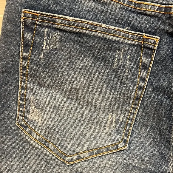 8. Free People Curvy Vintage High Rise Denim Shorts in Lolita Blue