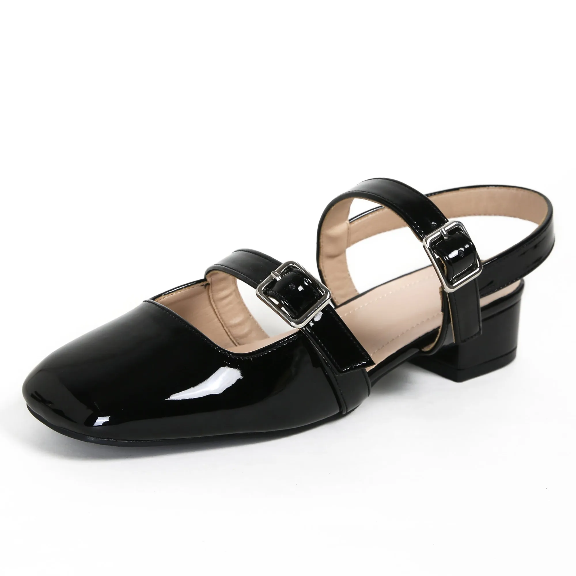 Ablanczoom Womens Mary Jane Shoes Low Heels Comfortable And Elegant Adjustable
