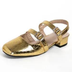 Ablanczoom Womens Mary Jane Shoes Low Heels Comfortable And Elegant Adjustable