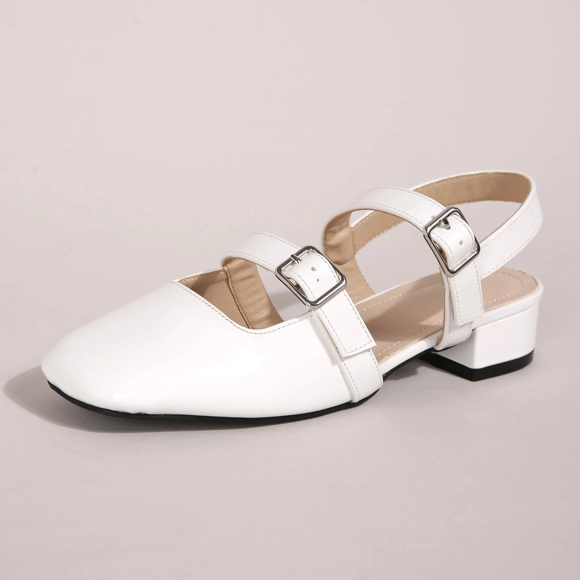 Ablanczoom Womens Mary Jane Shoes Low Heels Comfortable And Elegant Adjustable