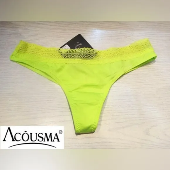 Acousma Paris Women's Panties Panty Lingerie Vintage S M Cream