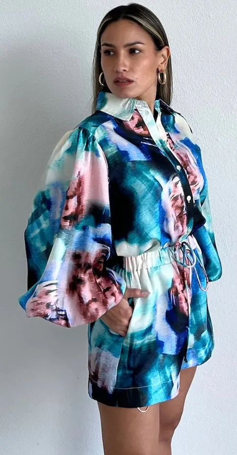 Acuarela Vibes Print Two-Piece Set