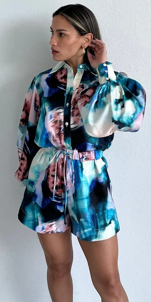Acuarela Vibes Print Two-Piece Set