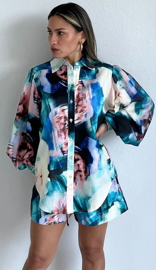 Acuarela Vibes Print Two-Piece Set