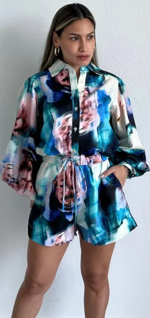 Acuarela Vibes Print Two-Piece Set