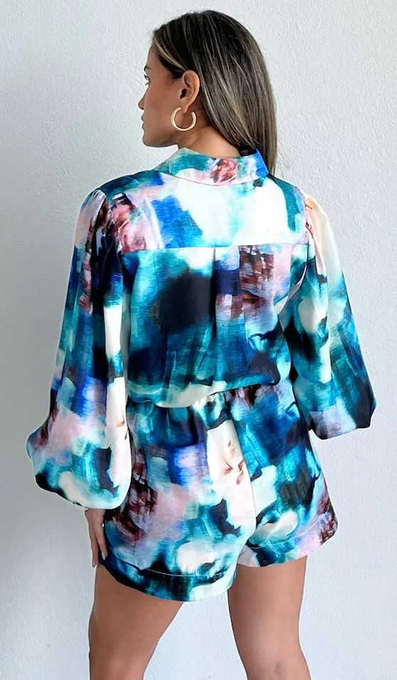 Acuarela Vibes Print Two-Piece Set