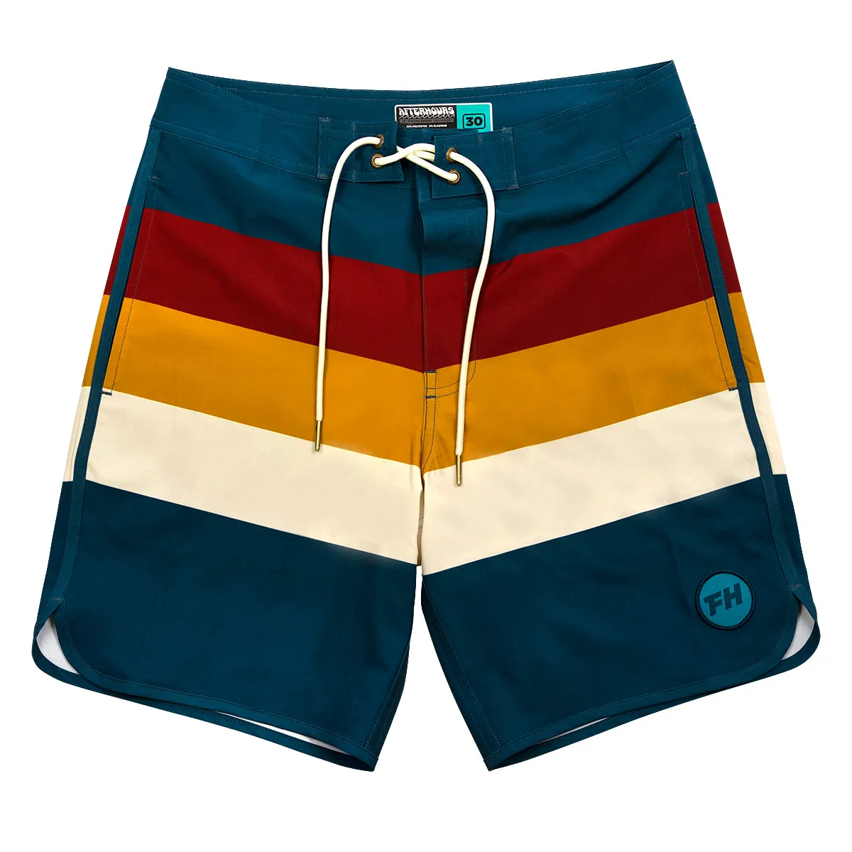 After Hours 18" Boardshort - Teal Stripe