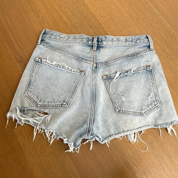 Agolde Jaden Denim Blue Jean Shorts