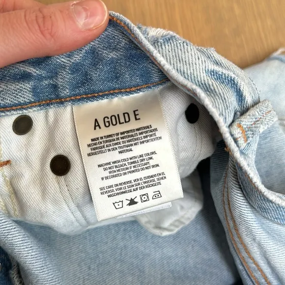 Agolde Jaden Denim Blue Jean Shorts