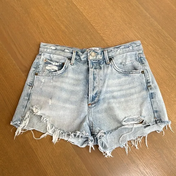 Agolde Jaden Denim Blue Jean Shorts
