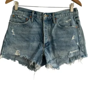 Agolde Parker Vintage Cut Off Shorts size 27 Revolve Rigid Denim Button Fly