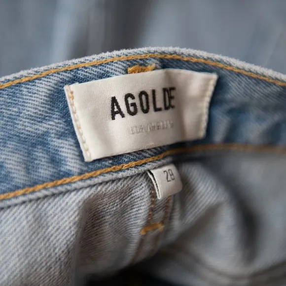 Agolde Parker Vintage Cutoff Button Fly Denim Jean Shorts in Swapmeet