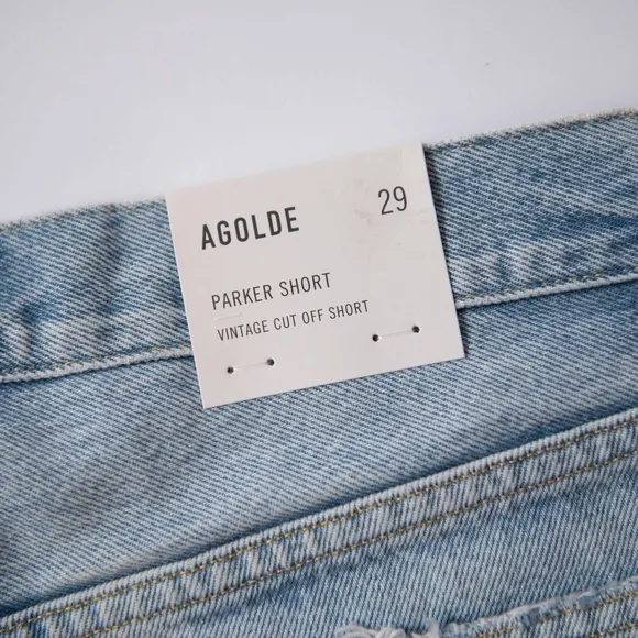 Agolde Parker Vintage Cutoff Button Fly Denim Jean Shorts in Swapmeet