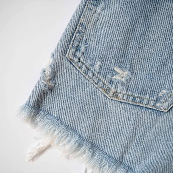 Agolde Parker Vintage Cutoff Button Fly Denim Jean Shorts in Swapmeet