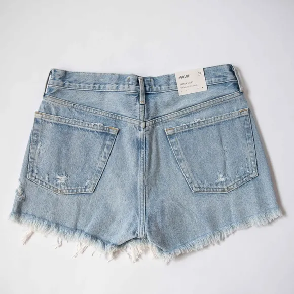 Agolde Parker Vintage Cutoff Button Fly Denim Jean Shorts in Swapmeet