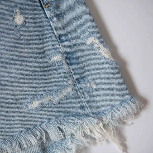 Agolde Parker Vintage Cutoff Button Fly Denim Jean Shorts in Swapmeet