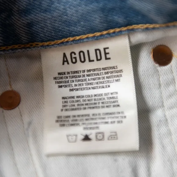 Agolde Parker Vintage Cutoff Button Fly Denim Jean Shorts in Swapmeet