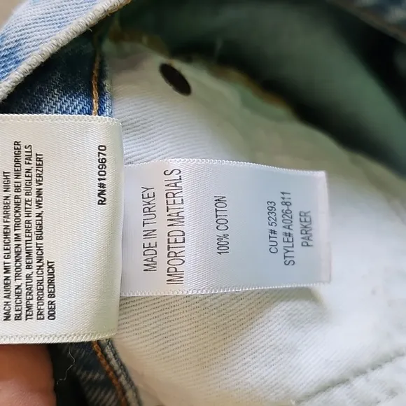 AGOLDE Vintage Parker Cut Off Shorts.