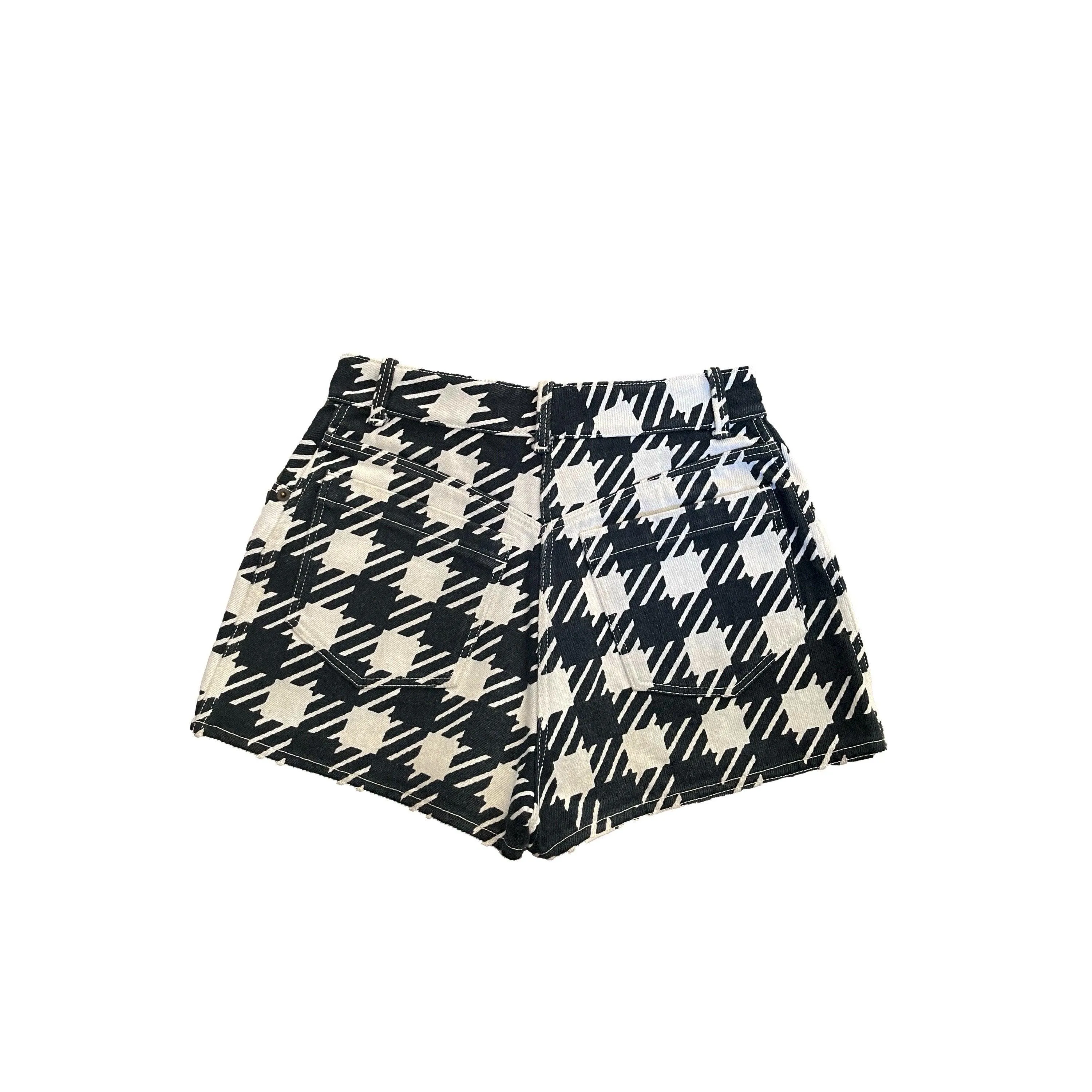 Alaia Tati Houndstooth Shorts
