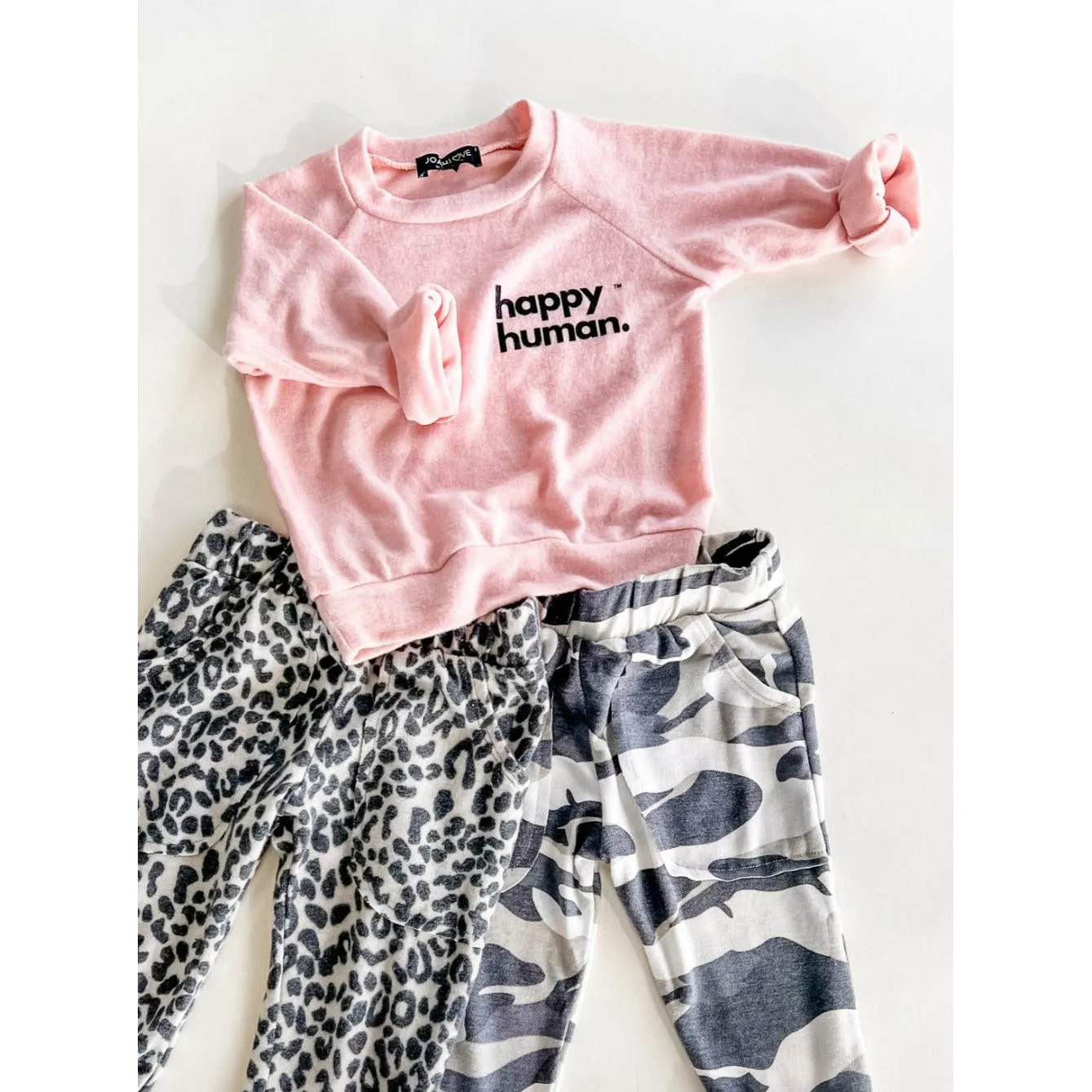 Alfie-Happy Human Kids Top | Pink FC