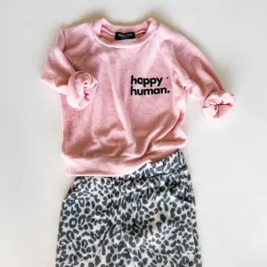 Alfie-Happy Human Kids Top | Pink FC