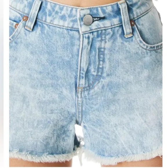 Alice &amp; Olivia Be Amazing Rocky Blues Frayed Raw Hems 26 2 Preowned