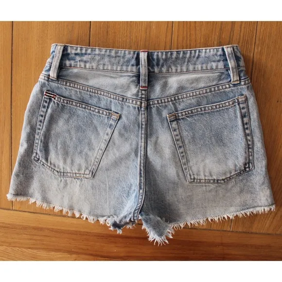 Alice &amp; Olivia Be Amazing Rocky Blues Frayed Raw Hems 26 2 Preowned
