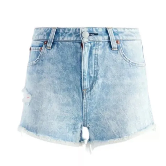 Alice &amp; Olivia Be Amazing Rocky Blues Frayed Raw Hems 26 2 Preowned