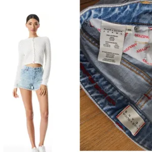 Alice &amp; Olivia Be Amazing Rocky Blues Frayed Raw Hems 26 2 Preowned