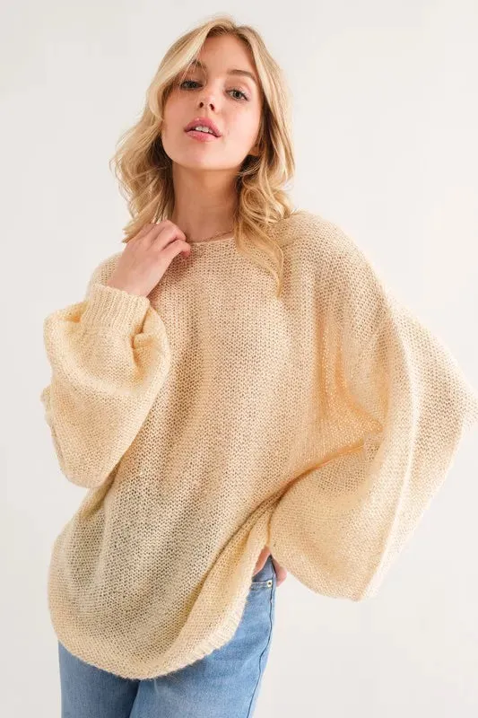 And The Why Sequined Light Weight Pullover Sweater