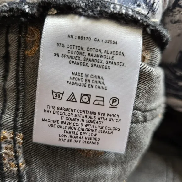 Anthropologie Pilcro &amp; the Letterpress Slim Straight, Floral Embroidery,Size 30