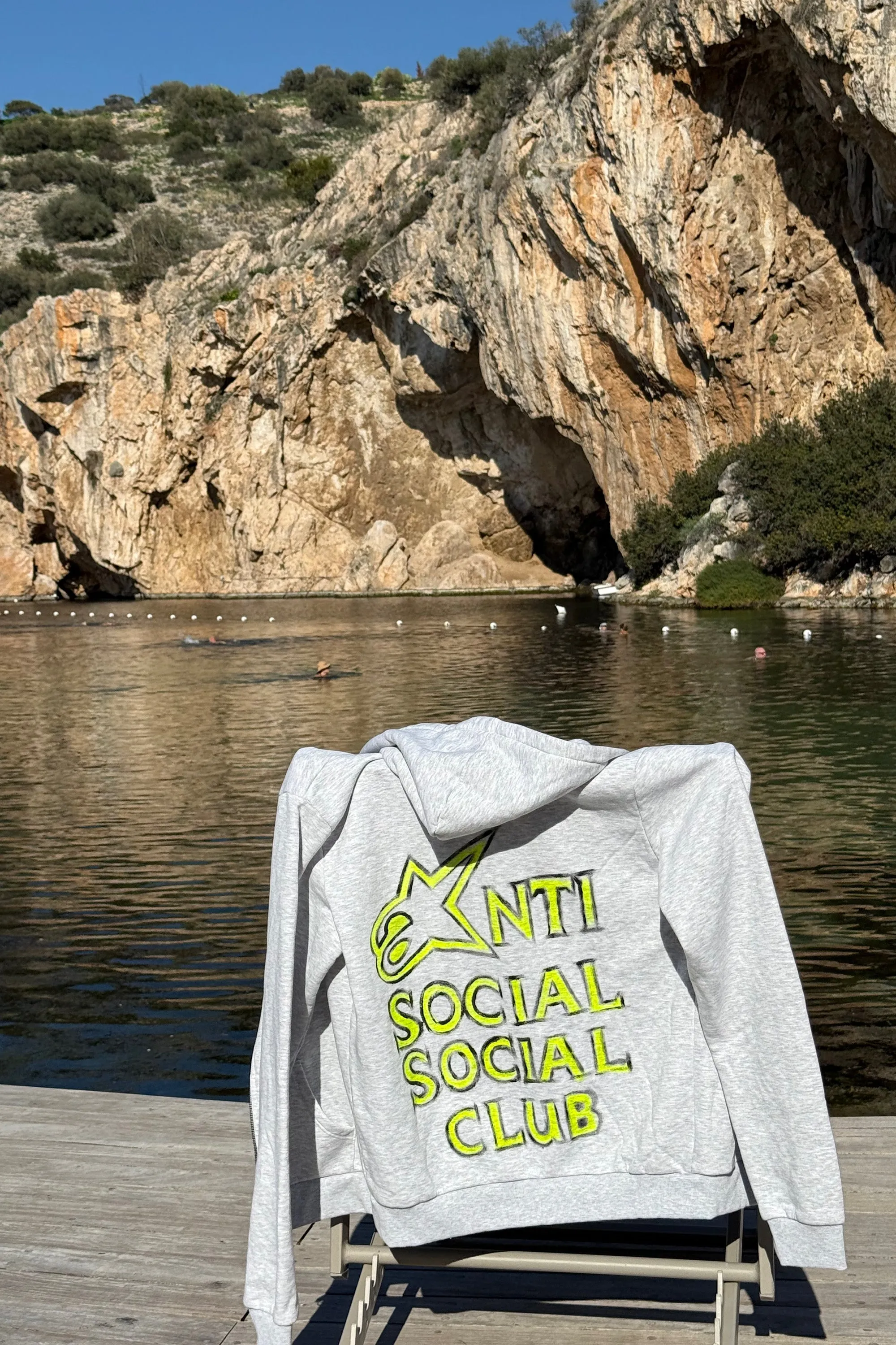 ANTISOCIAL HAND PAINTED ZIP HOODIE