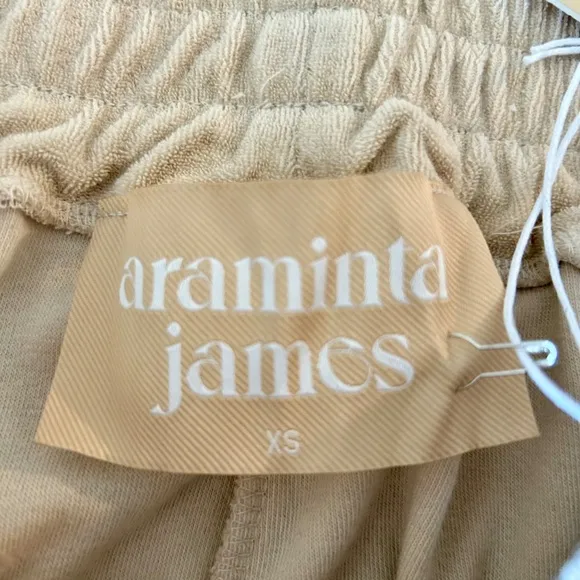 ARAMINTA JAMES Terry Classic Short in Biscuit Color Size 6/XS - NWT