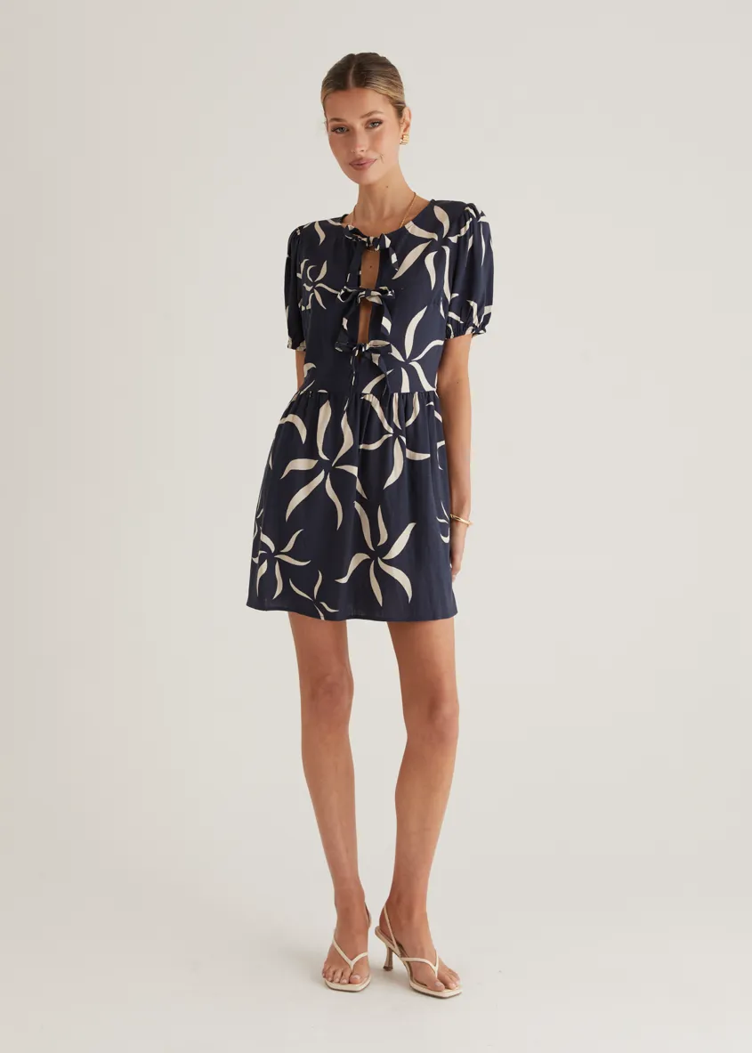 Ariel Dress - Navy Ayana