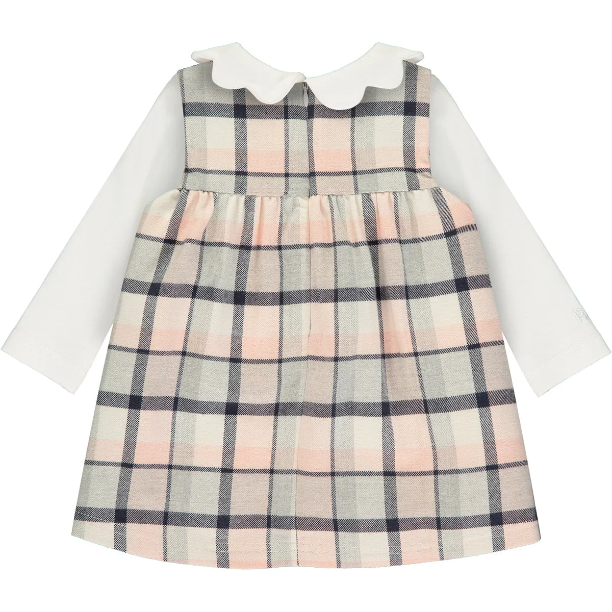 Baby Girl Bodysuit and Check Dress Outfit Set