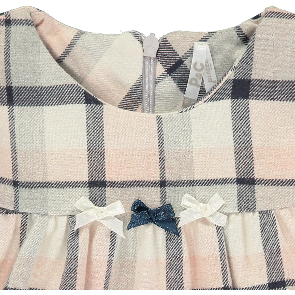 Baby Girl Bodysuit and Check Dress Outfit Set