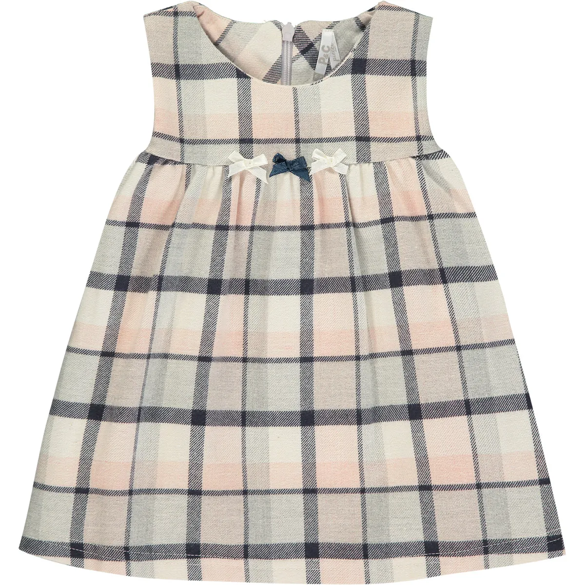 Baby Girl Bodysuit and Check Dress Outfit Set