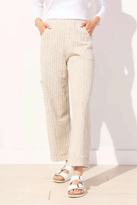Bali Stripe Cotton Pocket Flood Pant