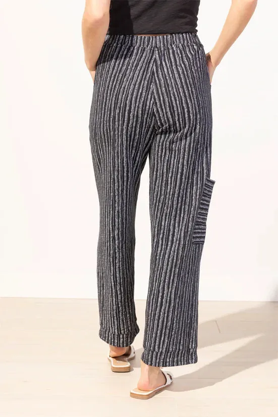 Bali Stripe Cotton Pocket Flood Pant