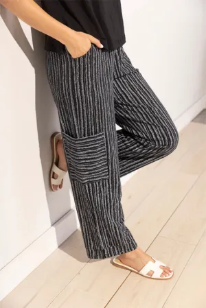 Bali Stripe Cotton Pocket Flood Pant
