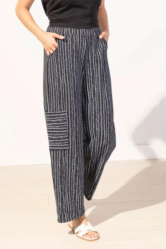 Bali Stripe Cotton Pocket Flood Pant