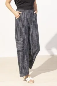 Bali Stripe Cotton Pocket Flood Pant