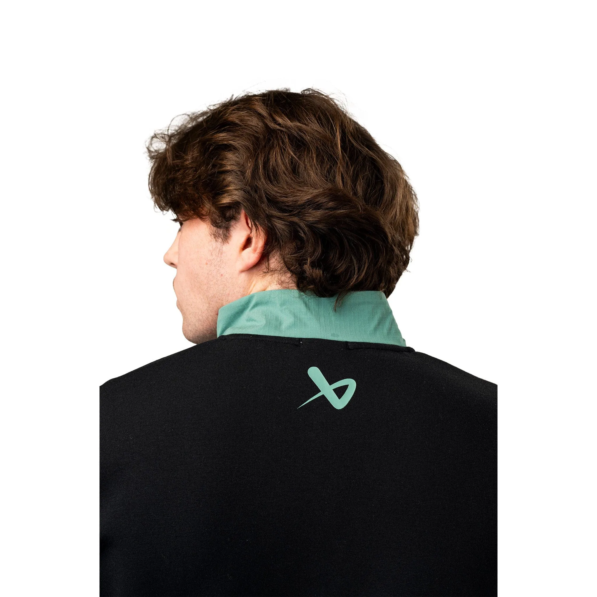 Bauer Knit Mix Half Zip - Black/Teal