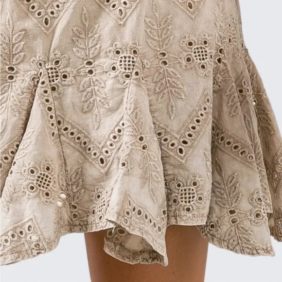 BECCA Vintage Wash Eyelet Skort