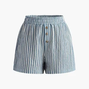 Billie™ | Vintage Pinstripe Button Shorts
