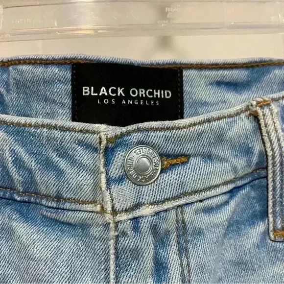 BLACK ORCHID Vintage Rehab Boyfriend Cutoff Denim Shorts 25 Light Wash 80s 90s